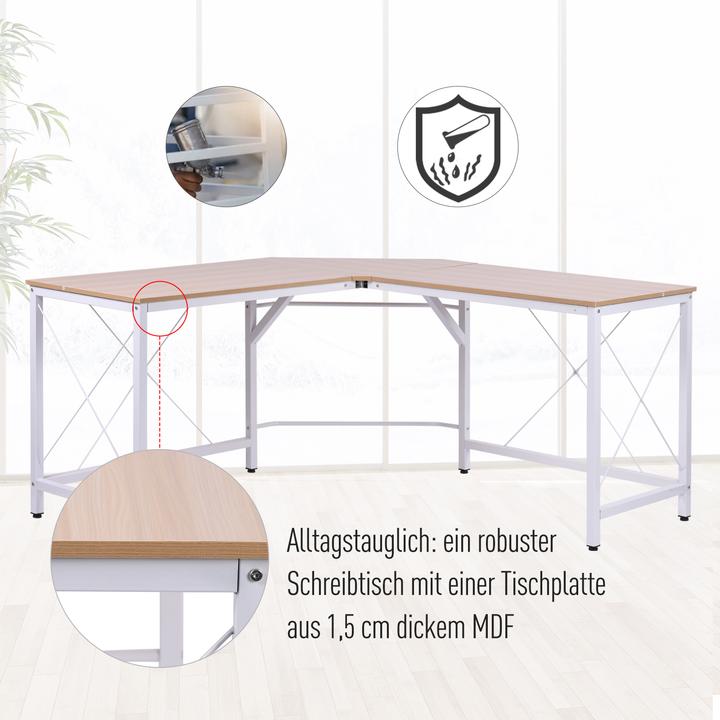 Image du produit Homcom Bureau d'angle (150 x 150 x 76 cm)