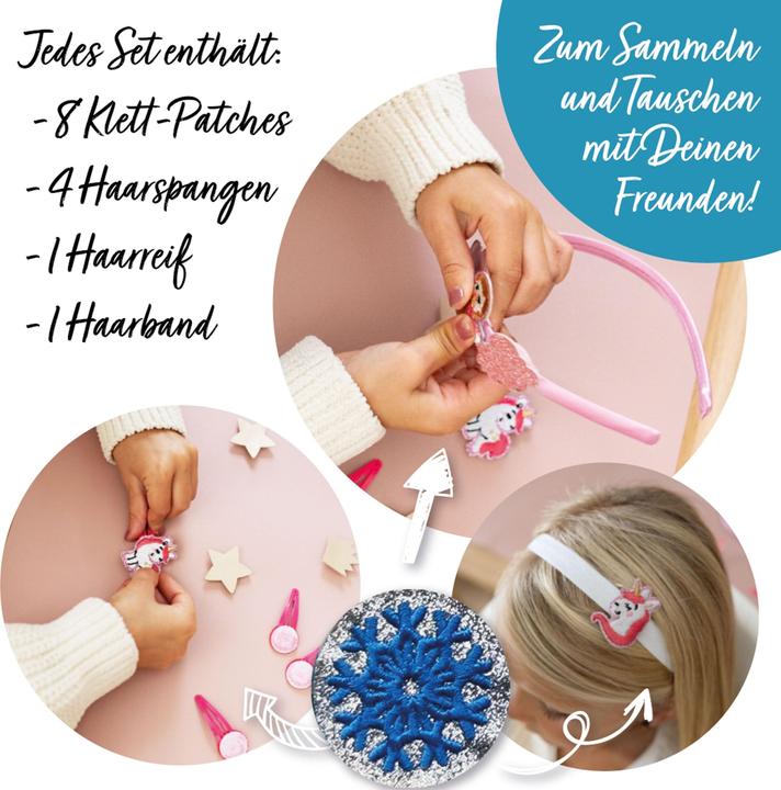 Produktbild Papierdrachen Haarschmuck Set – Haarreif mit Patches – Eisprinzessin