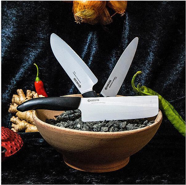Image du produit Kyocera Couteau de chef Shin White 16 cm Noir (16 cm)