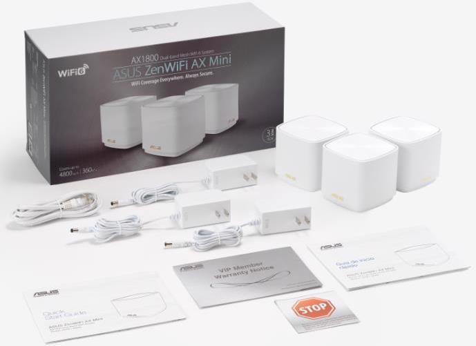 Image du produit ASUS Mesh-System ZenWiFi AX Mini (XD4) 3 Pack