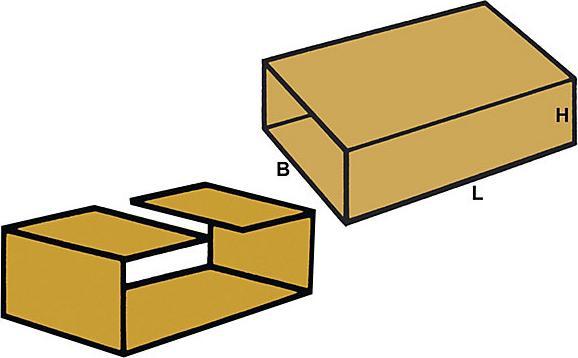 Actual product image kaiserkraft Sliding boxes, inner part FEFCO 0907, outer part FEFCO 0503 (50 Piece)
