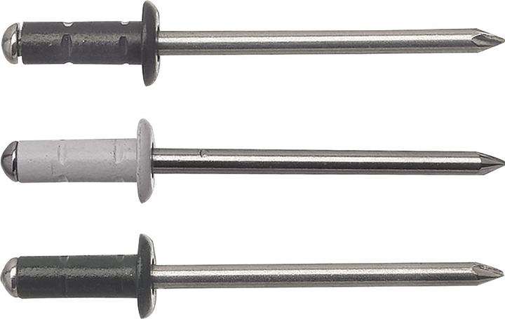 Produktbild Gesipa Poly Grip Mehrbereichsniete Flachrundkopf 4.0x17 Alu/Edelstahl RAL 9010
