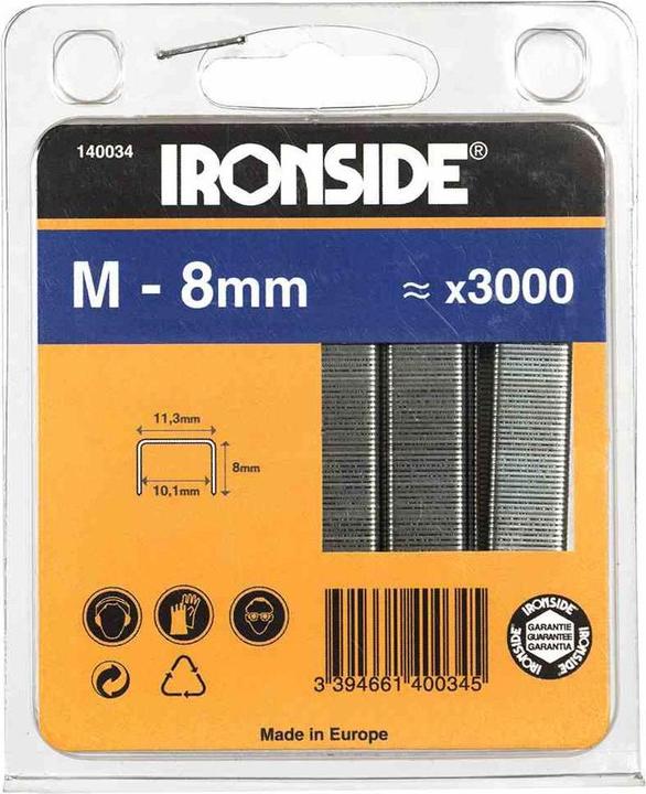 Produktbild Ironside Heftklammer 8 mm, M (3000 x)