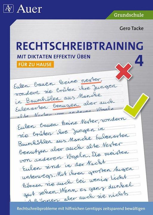 Produktbild Rechtschreibtraining: Mit Diktaten effektiv üben 4 (Deutsch, Gero Tacke, 2014)