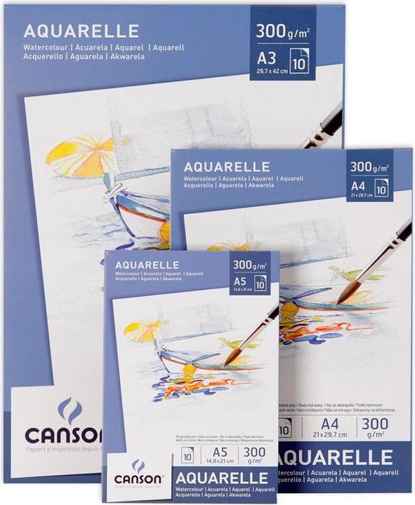 Produktbild Canson Aquarelle (A4, Blanko)