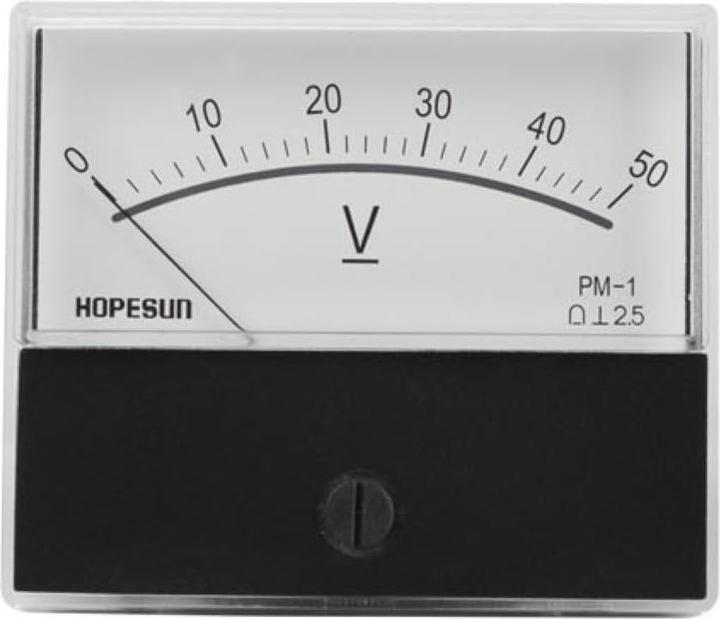Image du produit Velleman VOLTMETRE ANALOGIQUE DE TABLEAU 50V CC / 70 x 60mm