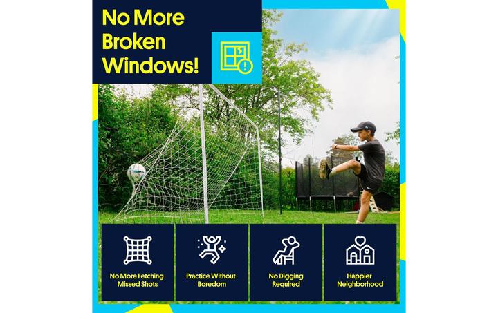 Image du produit Open Goaaal Filet de But de Football avec rebondisseur - Filet de Sport Tout-en-Un pour Une barrière