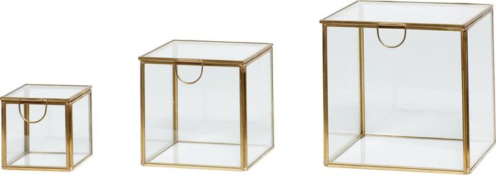 Produktbild Hübsch Glasbox (12 x 12 x 12 cm, 16 x 16 x 16 cm, 8 x 8 x 8 cm, 4 l)