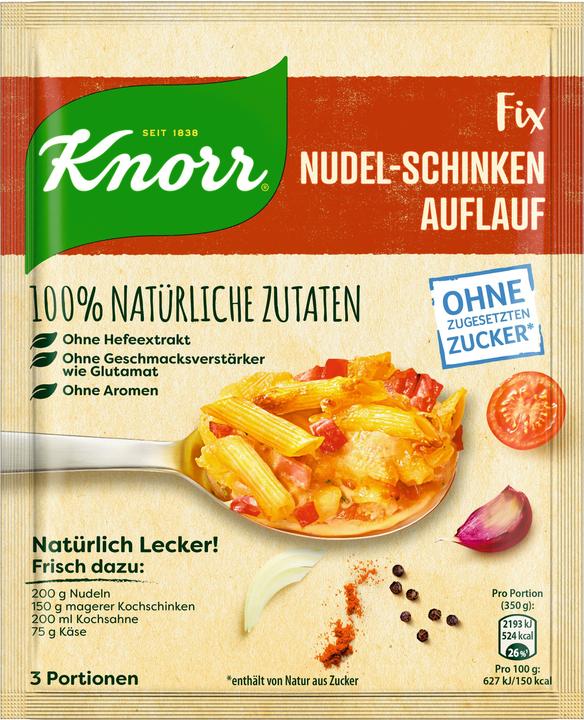 Produktbild Knorr Natürlich Lecker! Nudel-Schinken Auflauf (40 g)