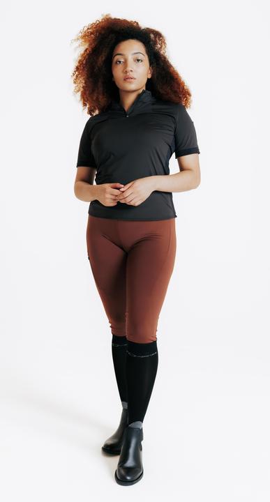 Actual product image Fouganza Reitleggings 500 Full Grip Damen braun (XXS)