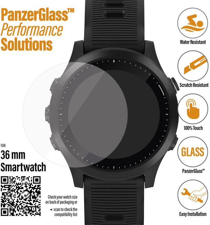 PanzerGlass Protecteur d'écran 36 mm Smartwatches