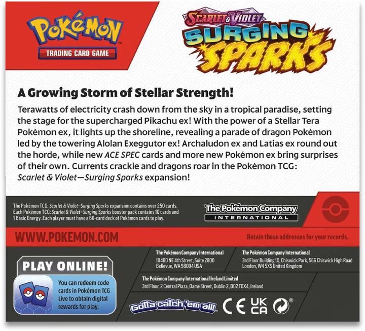 Productafbeelding Pokémon Surging Sparks (Engels, Booster Pack)