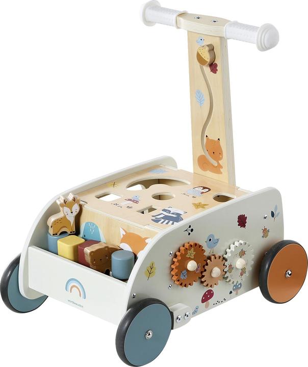 Vertbaudet Baby 2-in-1-Lauflernwagen WALDFREUNDE aus Holz FSC®