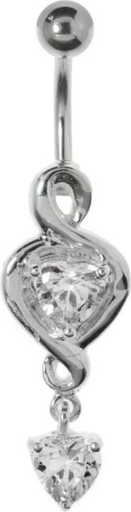 Bijouteria Bauchpiercing (Chirurgenstahl 316L, Kristall, Silber 925)