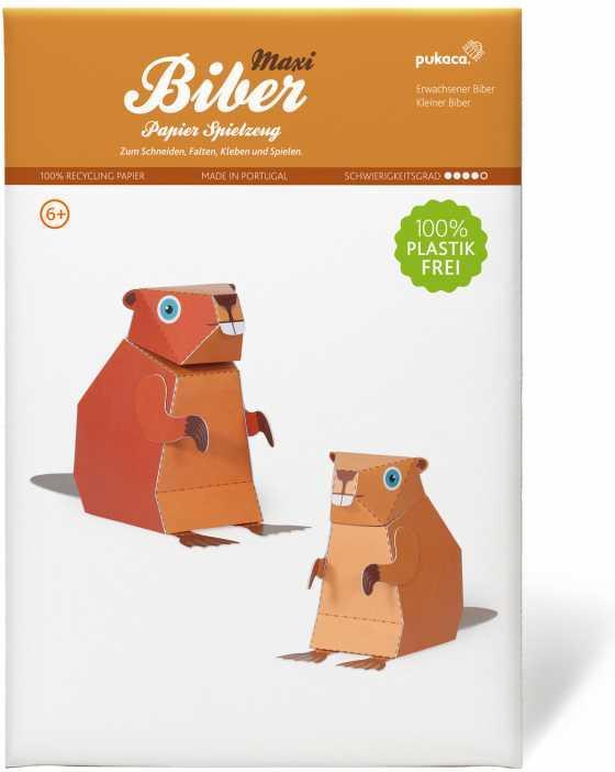Pukaca Paper toys. Maxi Beaver (4 x)