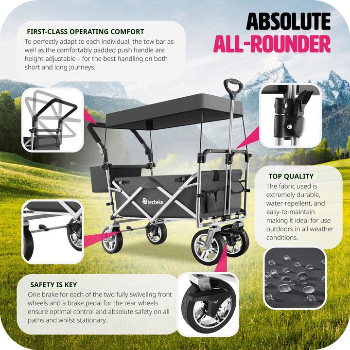 Image du produit tectake Chariot de jardin pliable 80 kg NICO