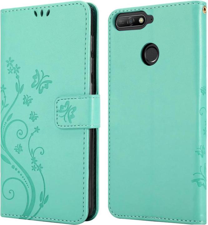 Produktbild Cadorabo Flower Book Hülle (Huawei Y6 Prime (2018), Huawei Honor 7a)
