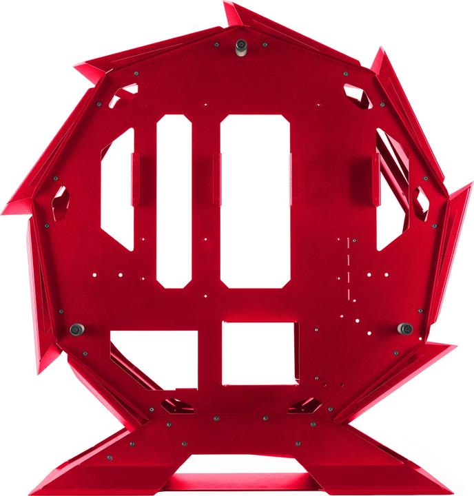 Actual product image Mars Gaming MCORB Red Micro-ATX XL Gaming PC Case Custom Circular Design Double Tempered Glass (mATX, Mini-ITX)