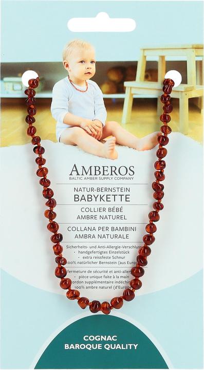 Produktbild Amberos Natur Bernsteinkette Baroque (Bernstein, 32 cm)