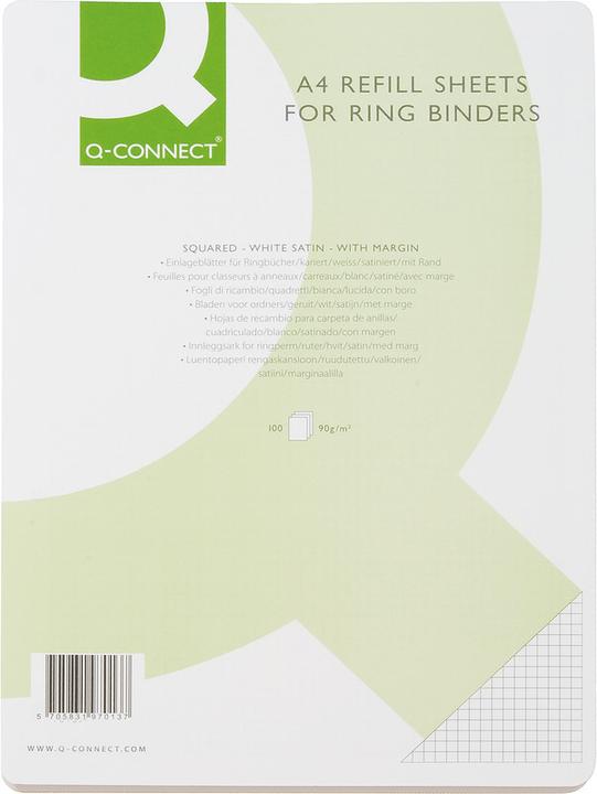 Image du produit Q-Connect Feuilles perforées pour couvertures à anneaux