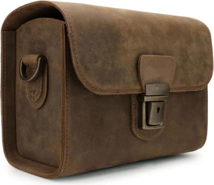 Produktbild Only-Bags.Store Kamera-Messenger-Tasche aus genarbtem Leder für spiegellose, Sofortbild- und DSLR-Kameras (Kamera Schultertasche)