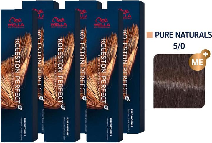Immagine prodotto Wella Koleston Perfect ME+ Pure Naturals Set di 6 5/0 Marrone chiaro (5/0)