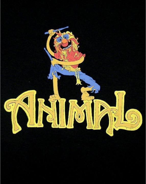 Actual product image Worn Animal Drummer Tshirt (L)