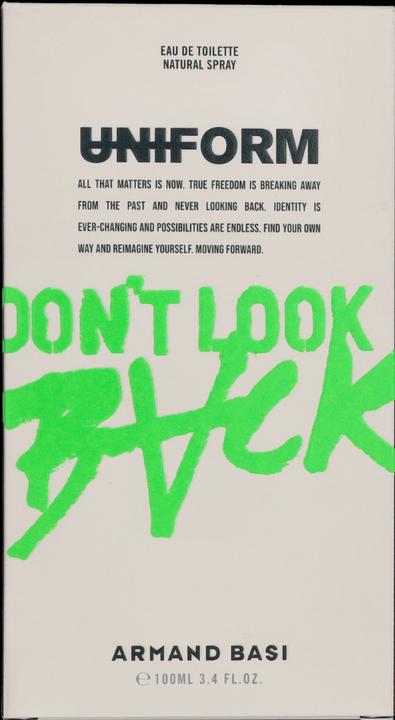 Label énergétique Armand Basi Uniform Dont Look Back Eau De Toilette Vaporisateur 100ml (Eau de toilette, 100 ml)