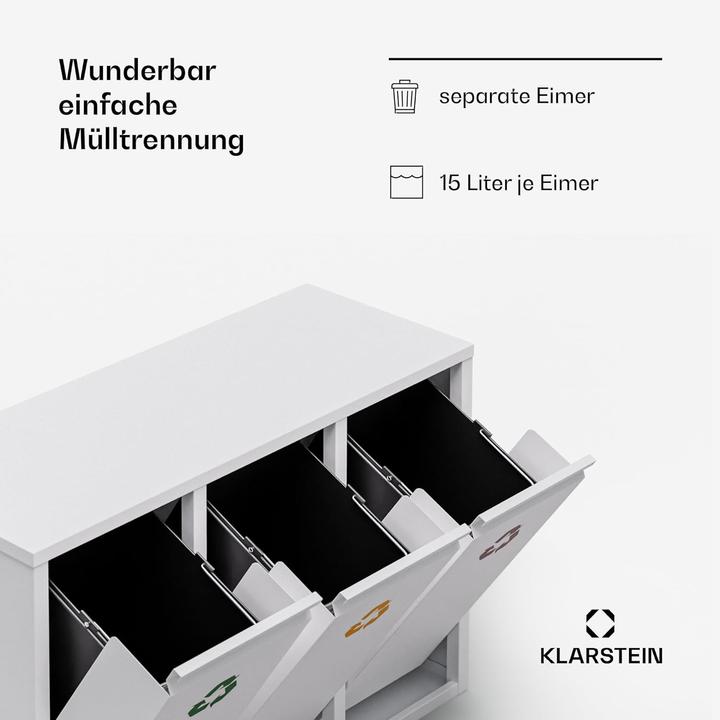 Actual product image Klarstein 3-in-1 Mülleimer (45 l)