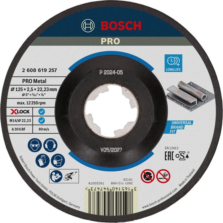 Actual product image Bosch Professional Zubehör PRO Metal X-Lock cutting disc, 125 x 2.5 x 22.23 mm
