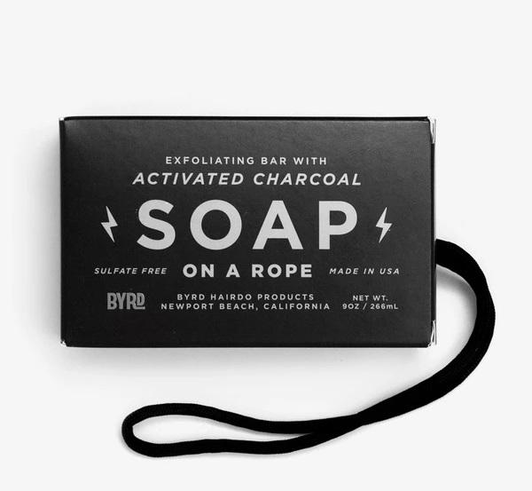 Produktbild Byrd Soap on a Rope Exfoliating Charcoal Körperseife (266 ml)