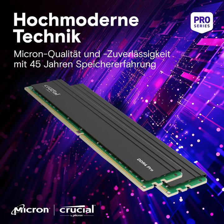 Produktbild Crucial Pro (2 x 32GB, 3200 MHz, DDR4-RAM, U-DIMM)