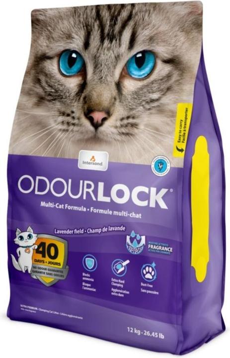 Intersand Catlitter Odour Lock Lavender 12kg - (77797921312) (Clumping, 12 kg)