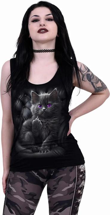 Produktbild Spiral Cattitude TShirt Halboffener Rücken Ärmellos (XXL)