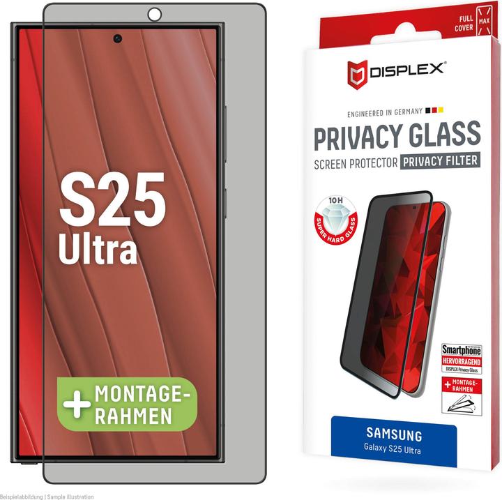 Produktbild Displex Privacy Glass, Privacy Full Cover Panzerglas (1 Stück, Samsung Galaxy S25 Ultra)