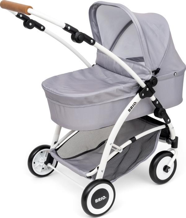 Brio Puppenwagen Spin Grau mit Schwenkrädern