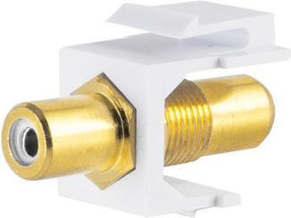 Produktbild Shiverpeaks ®-BASIC-S--Keystone Verbinder Cinch-Buchse vergoldet, weiss (Cinch)