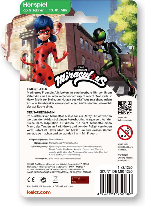 Produktbild Kekz 75136 MIRACULOUS - Timebreaker Der Taubenmann