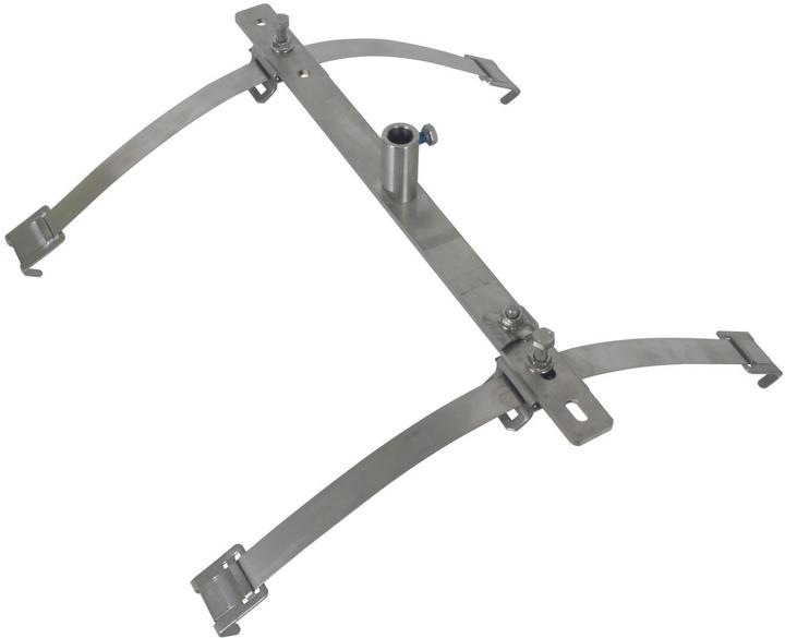Image du produit Dehn 123116 Support double avec collier de serrage NIRO p. Faîte et Gra
