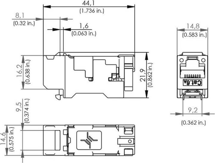 Produktbild Telegärtner RJ Buchse AMJ-S Modul Cat.6A