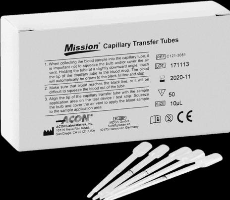 Actual product image Mission 3-in-1 Kapillarröhrchen (Test strips)