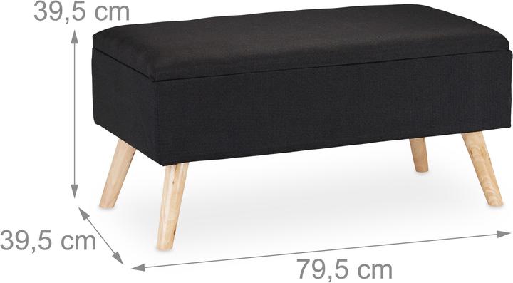 Actual product image Relaxdays Hallway Storage Bench, Padded (79.50 cm)