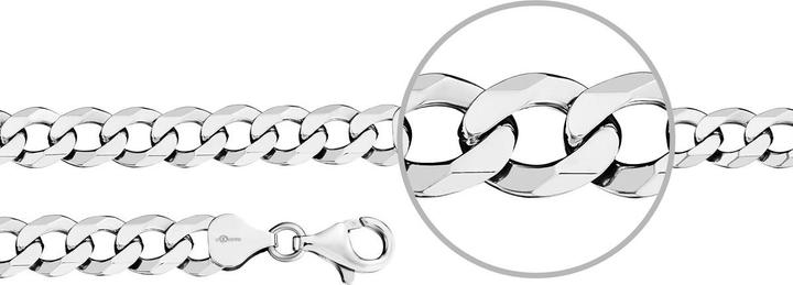 Der Kettenmacher Panzerarmband (21 cm, Silber)