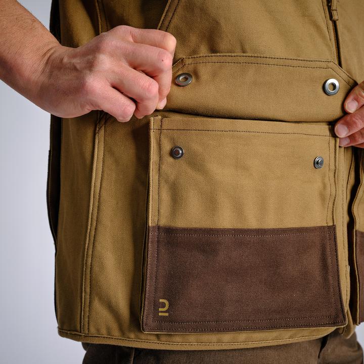 Produktbild Solognac Jagdweste 500 Renfort viele Taschen braun (3XL)