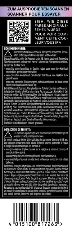 Valeurs nutritives et ingrédients Syoss Metallic Collection 6 61 Caramel Gold (6 61 Or caramel)