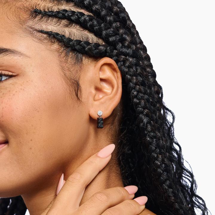 Immagine prodotto Thomas Sabo Ohrstecker mit schwarzen Goldbären Silber (Argento 925)