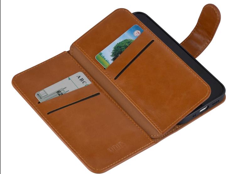 Actual product image UNIQ Accessory Hülle Apple iPhone 13 Mini - Book Case mit Kartenhalter Braun (Apple iPhone 13 mini)