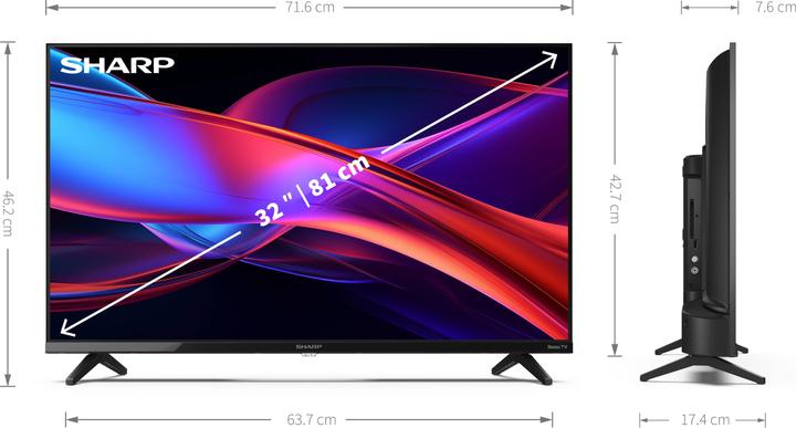 Produktbild Sharp 32GD2225E schwarz (32", LCD, HD ready)