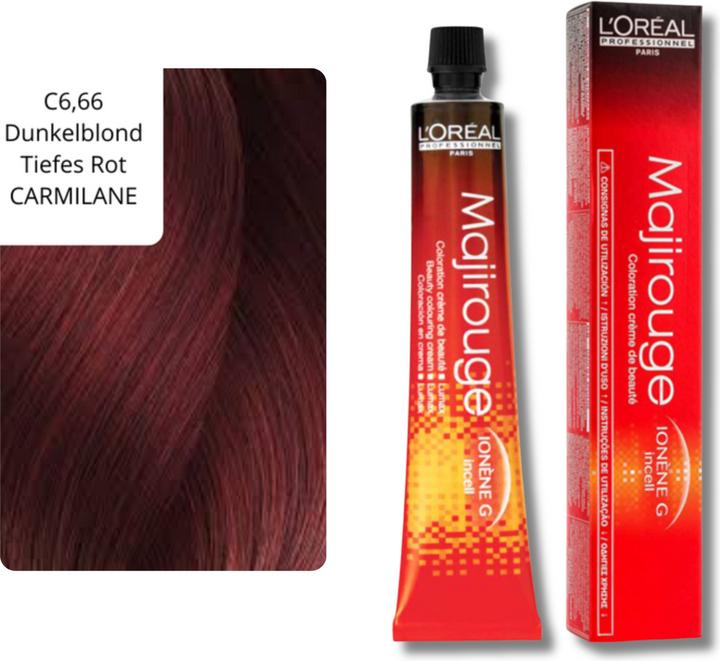 Produktbild L'Oréal Professionnel Majirouge (6.66 dunkelblond tiefes rot)