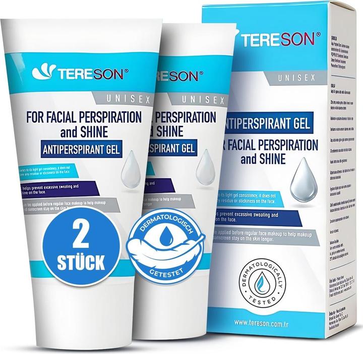 Produktbild Tereson Antitranspirant Gel, Bei Schwitzen im Gesicht, 50 ml x2 (Crème, Spray, 50 ml)